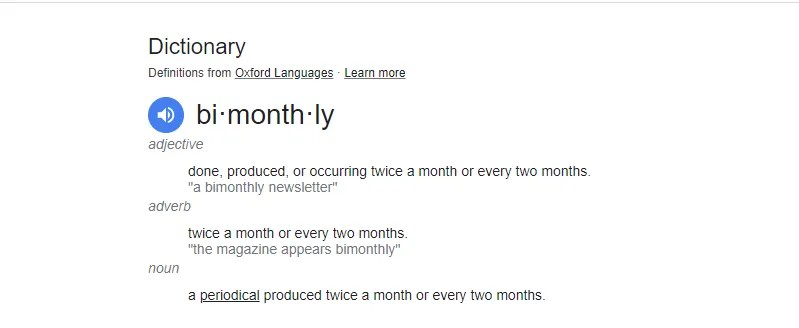 The Bimonthly Problem